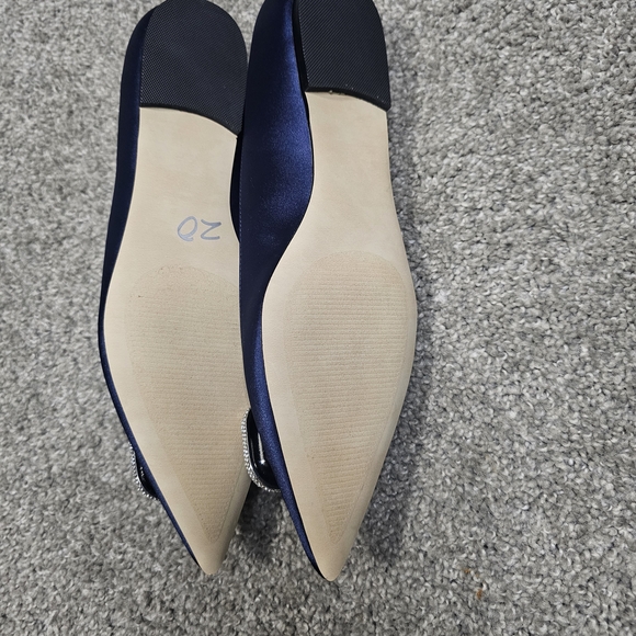 Steve Madden Navy Flats with Silver Buckle - Picture 5 of 5